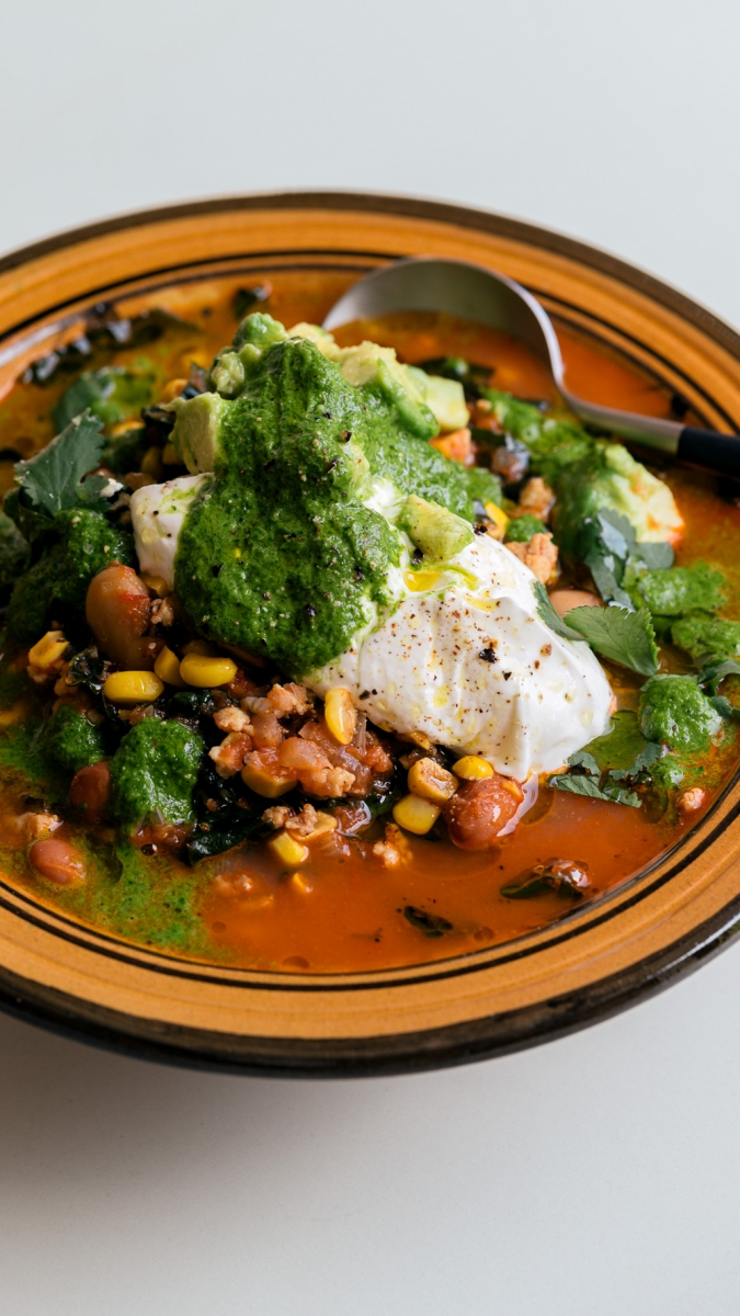 Chicken Mexican-Style Soup with a Zingy Coriander Vinaigrette | Gather & Feast