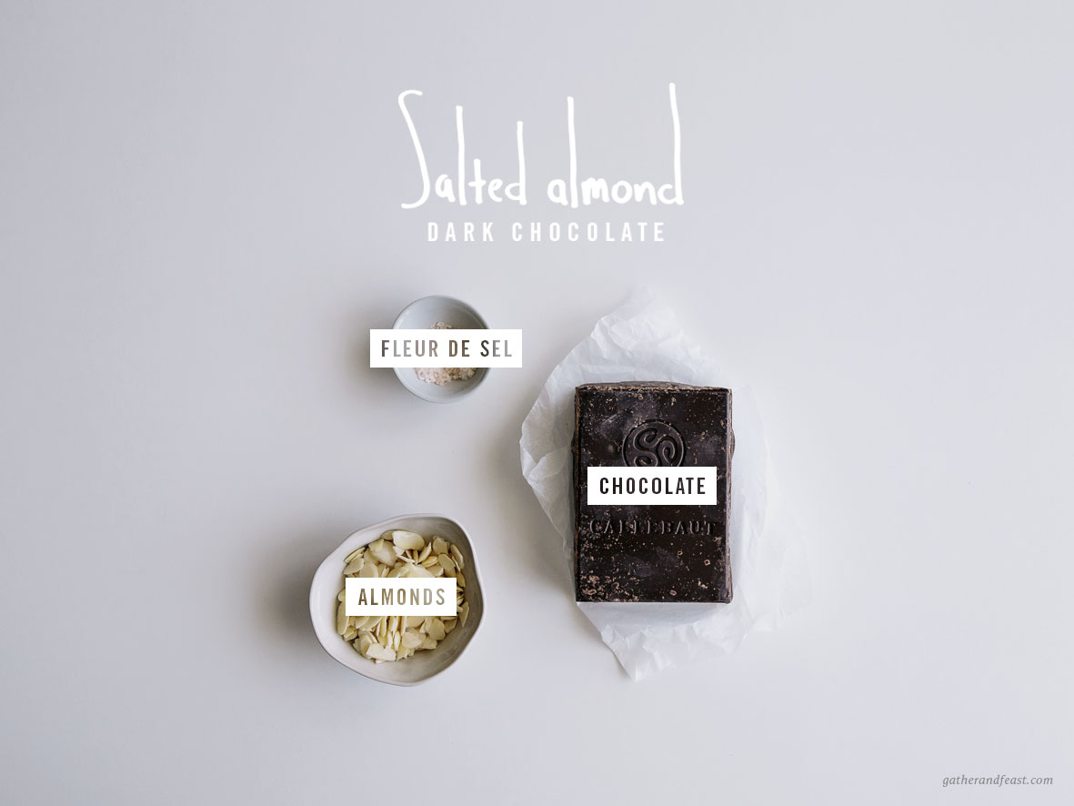 Salted Almond Dark Chocolate  |  Gather & Feast