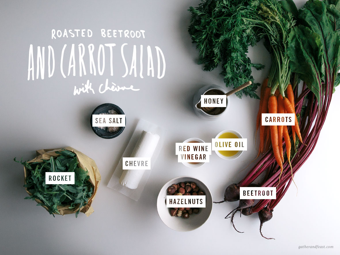 Roasted Beetroot & Carrot Salad with Chèvre  |  Gather & Feast