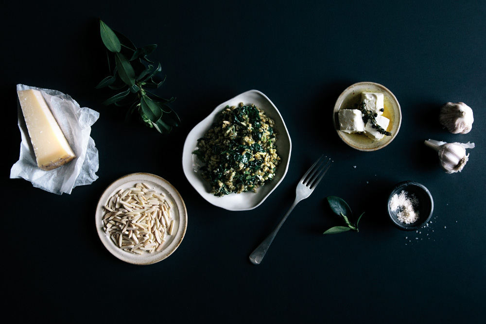 Charred Kale & Farro Salad  |  Gather & Feast