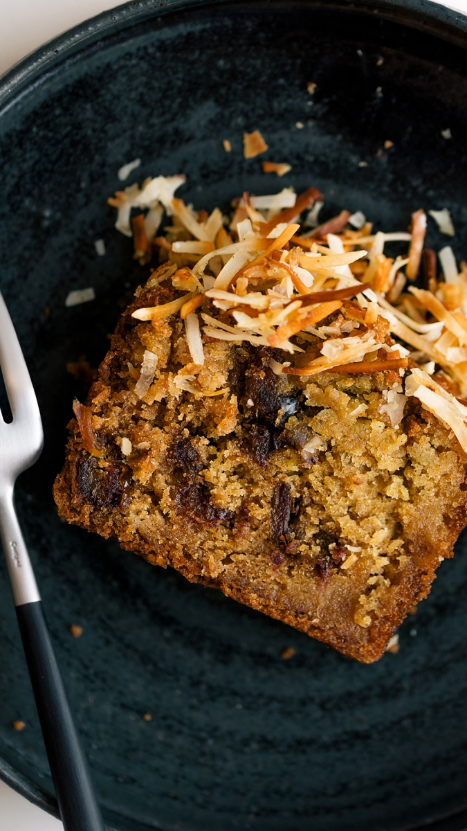 Apple, Date & Caramelised Coconut Lumberjack Cake | Gather & Feast