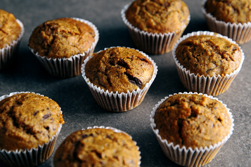 Banana Chocolate Chip Muffins  |  Gather & Feast