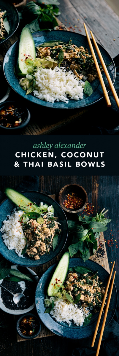 Chicken, Coconut & Thai Basil Bowls  |  Gather & Feast