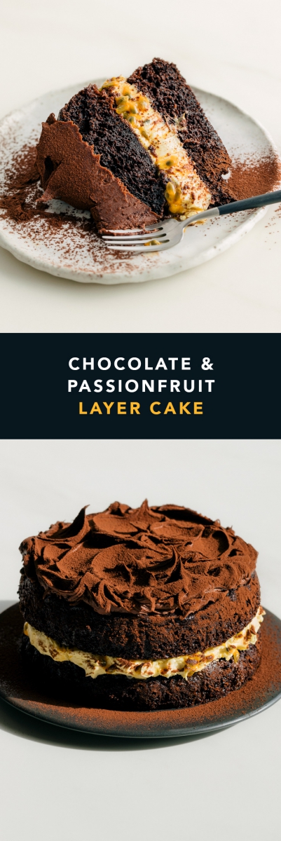 Chocolate & Passionfruit Layer Cake  |  Gather & Feast