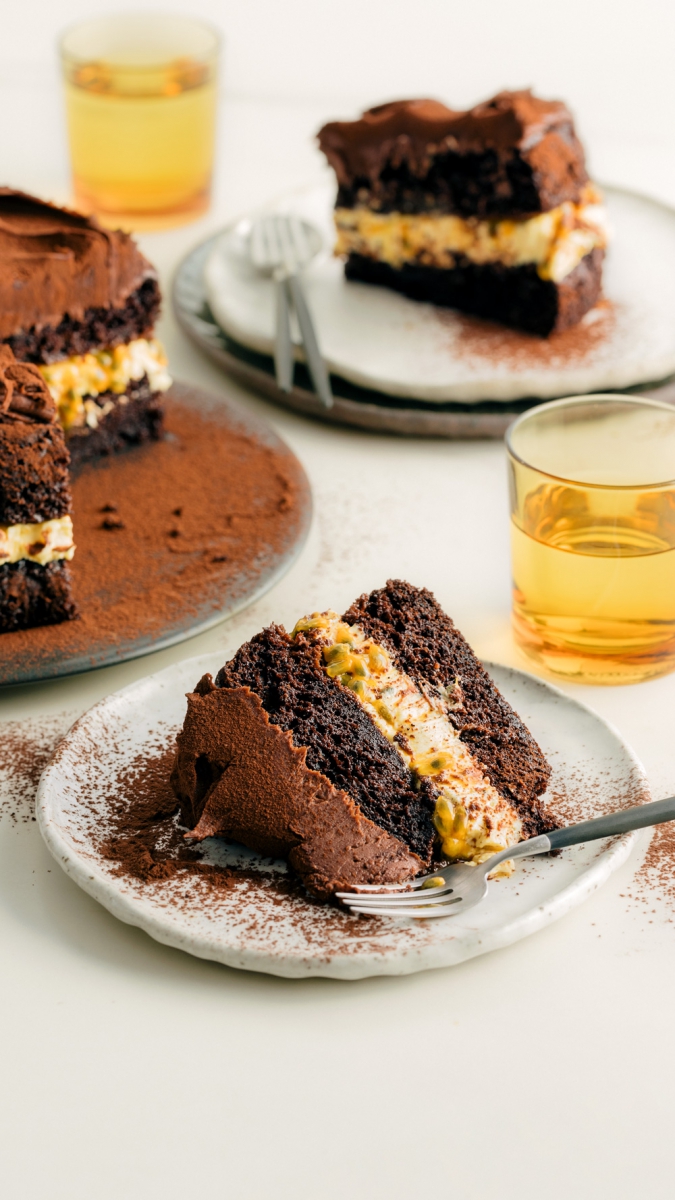 Orange and Passion Fruit Chocolate Cake - T&L Sugars