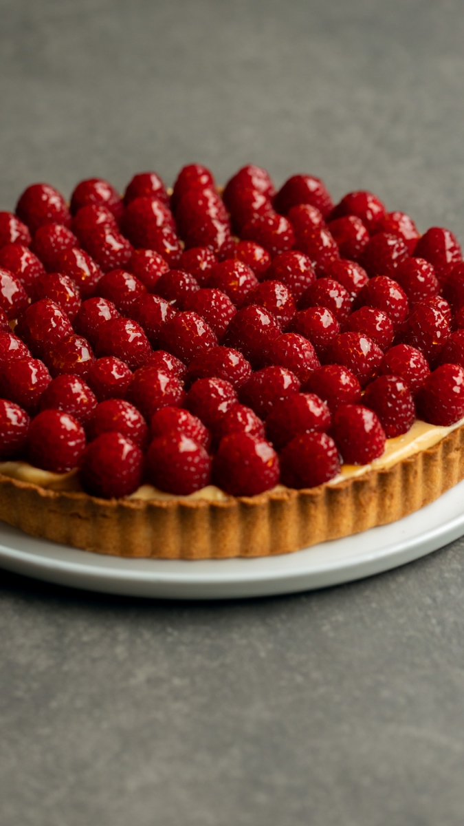 Classic Fresh Raspberry & Custard Tart | Gather & Feast