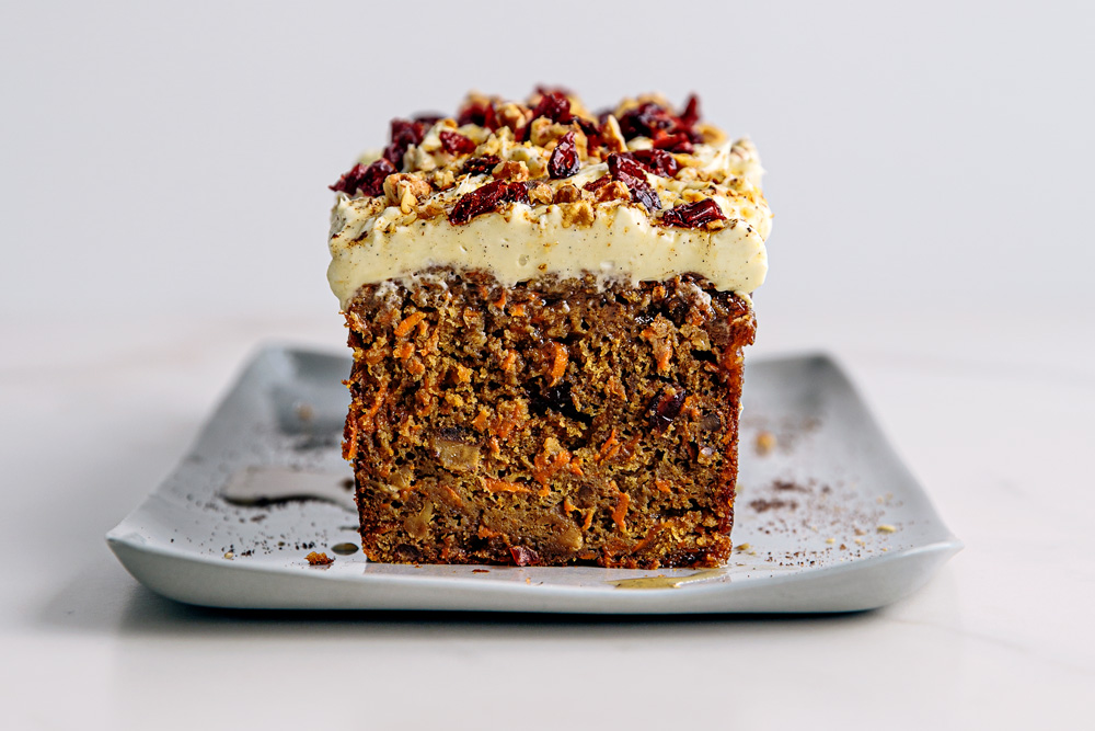 Craisin Spiced Carrot Cake with Cream Cheese Frosting  |  Gather & Feast