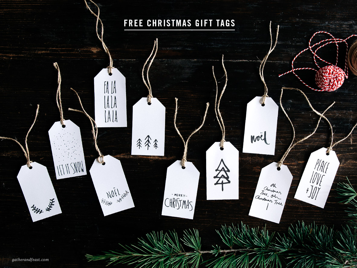 Christmas Gift Tags, Gifts, Printable PDF, Print Yourself, Unique,  Handmade, Original, Gift Tag Sets 