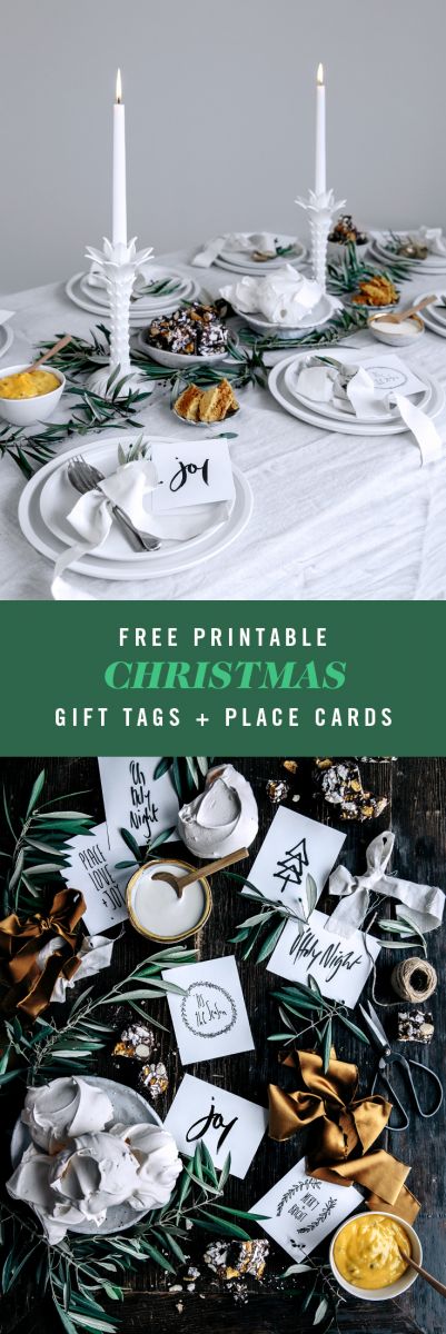 Free Christmas Printable Gift Tags & Place Cards  |  Gather & Feast