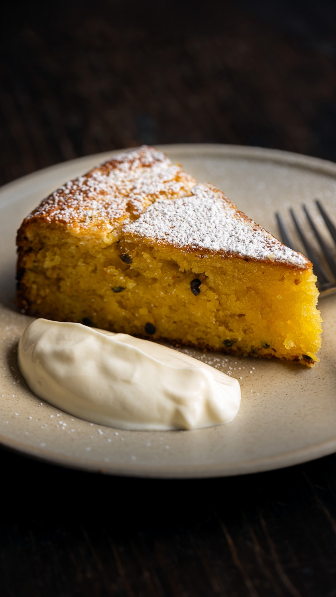 Lemon & Passionfruit Yoghurt Cake | Gather & Feast