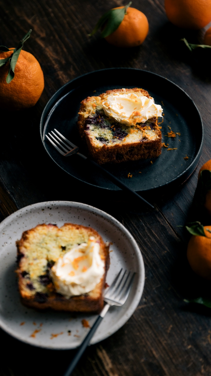 Orange & Blueberry Cake with Warm Orange Glaze  |  Gather & Feast