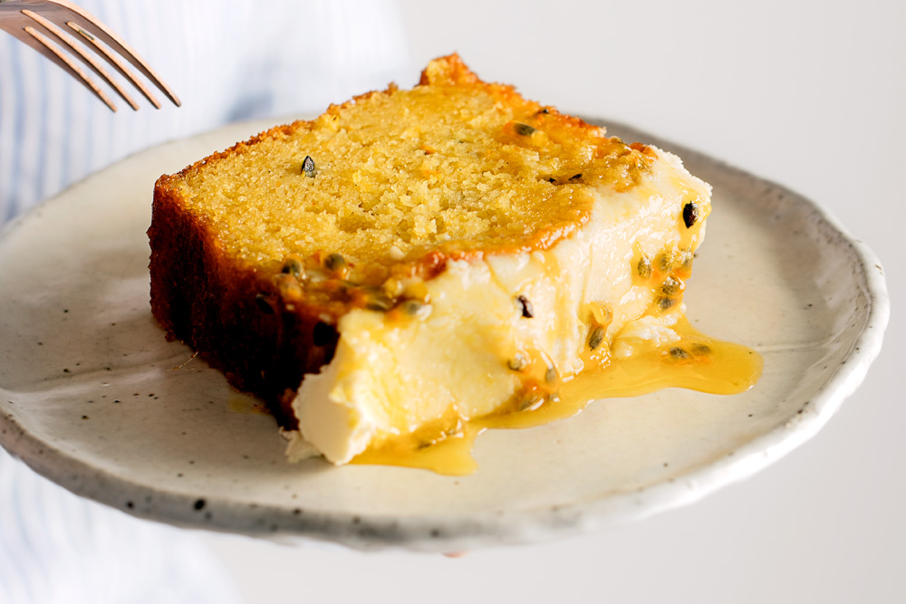 Yogurt Passion Fruit Bundt Cake with Passion Fruit Icing