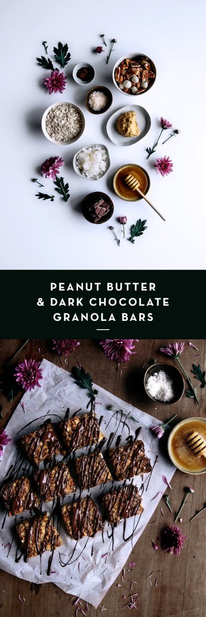 Peanut Butter & Dark Chocolate Granola Bars  |  Gather & Feast