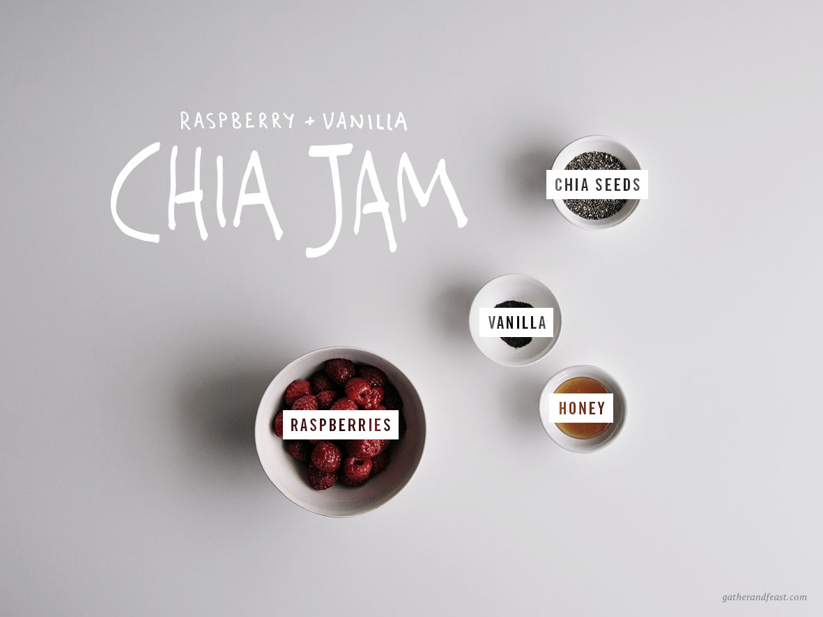 Raspberry & Vanilla Chia Jam  |  Gather & Feast