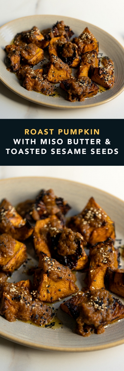 Roast Pumpkin with Miso Butter & Toasted Sesame Seeds  |  Gather & Feast
