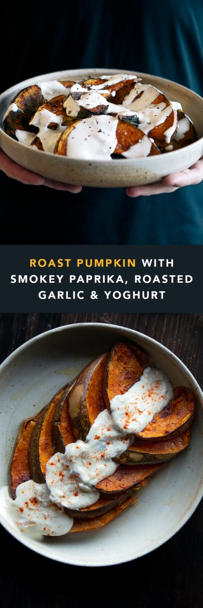 Roast Pumpkin with Smokey Paprika, Roasted Garlic & Natural Yoghurt