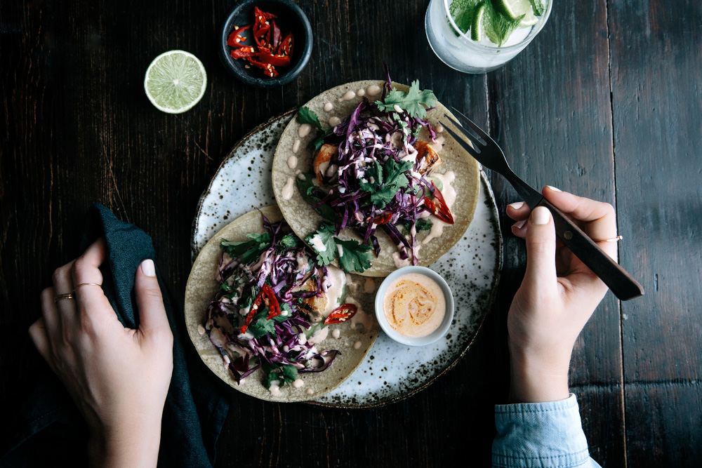 Smokey Fish Tacos with Fresh Coriander Slaw & Chipotle Mayo  |  Gather & Feast