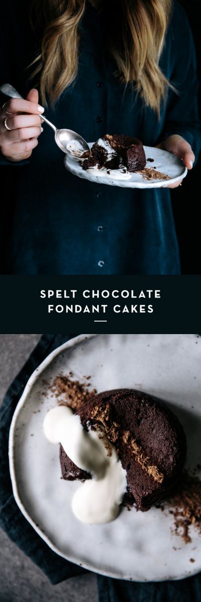 Spelt Chocolate Fondant Cakes  |  Gather & Feast