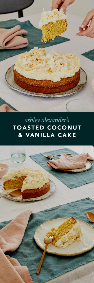 Toasted Coconut & Vanilla Cake  |  Gather & Feast