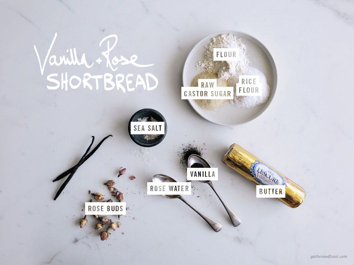 Vanilla & Rose Shortbread  |  Gather & Feast