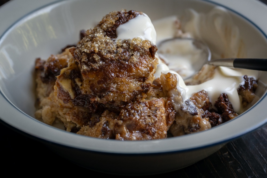 Brandy+%26+Cardamom-Spiked+Hot+Cross+Bun+Milk+Chocolate+Pudding+%7C+Gather+%26+Feast