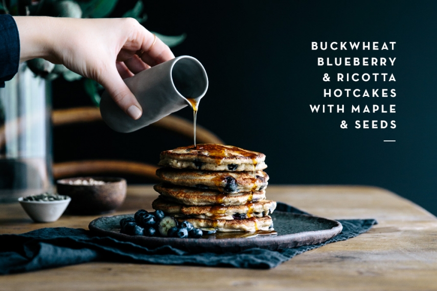 Buckwheat+Blueberry+%26+Ricotta+Hotcakes+with+Maple+%26+Seeds++%7C++Gather+%26+Feast