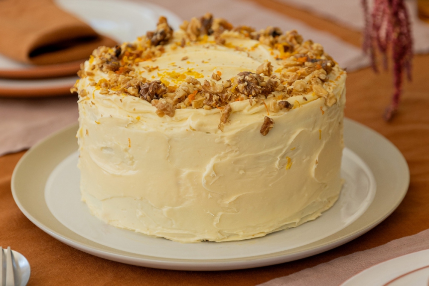 Carrot+Layer+Cake+with+Cream+Cheese+Frosting+%26+Roasted+Walnuts+%7C+Gather+%26+Feast