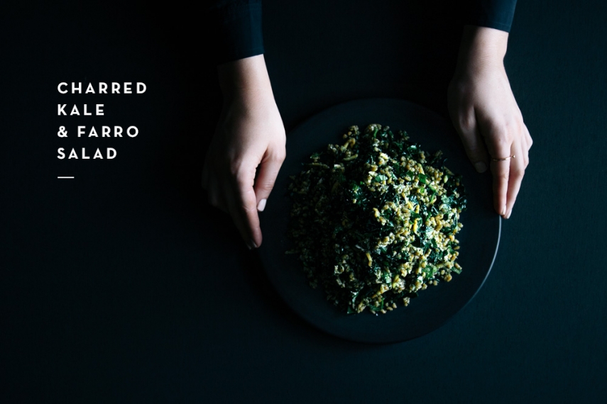 Charred+Kale+%26+Farro+Salad++%7C++Gather+%26+Feast