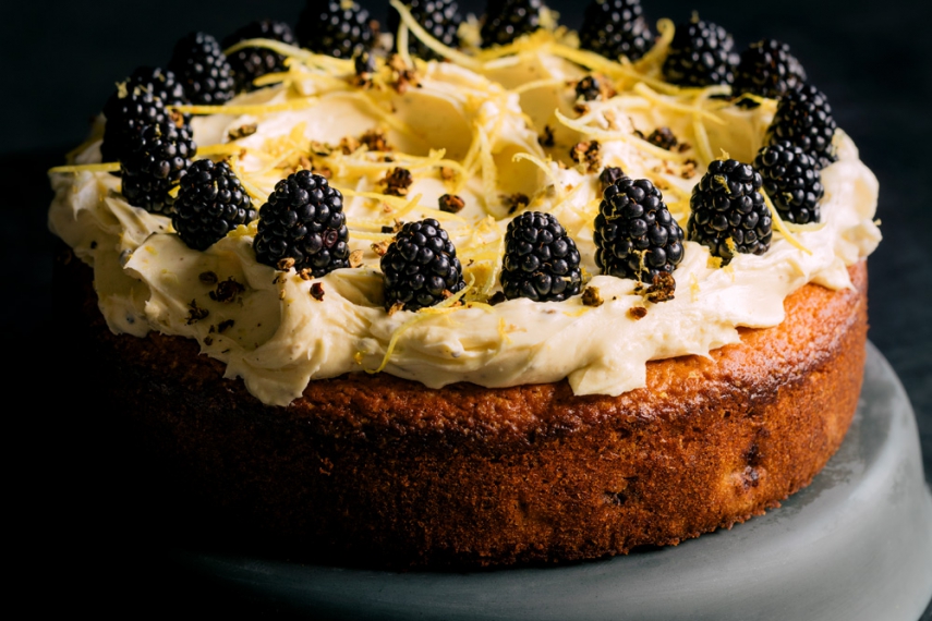 Lemon+%26+Blackberry+Cake+with+Vanilla+%26+Juniper+Frosting++%7C++Gather+%26+Feast