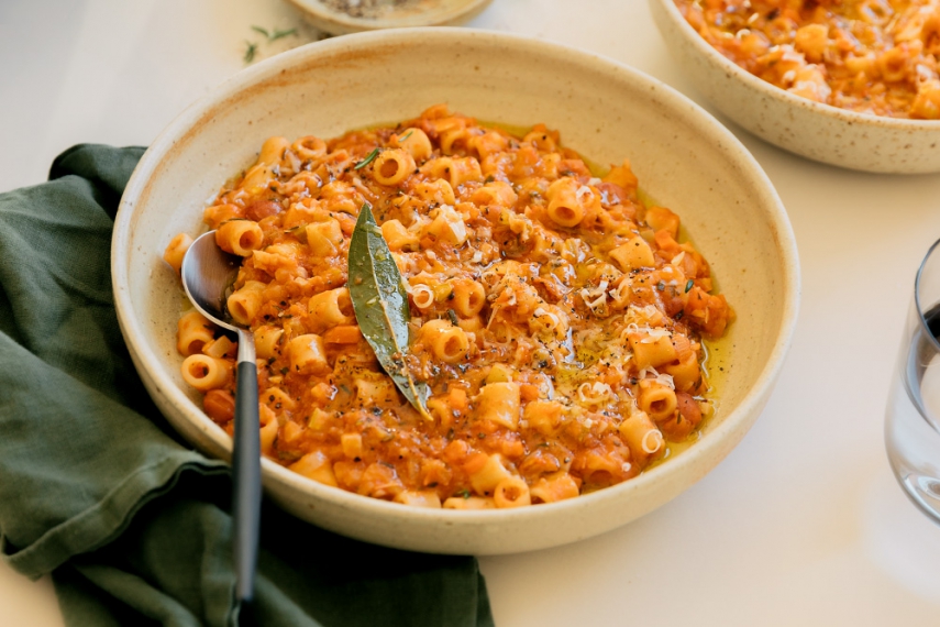 Lush+%26+Creamy+Pasta+e+Fagioli+with+Fennel++%7C++Gather+%26+Feast