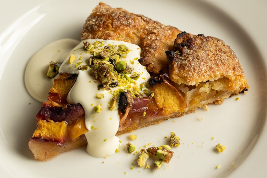 Maple+%26+Stone+Fruit+Galette+with+Maple+Candied+Pistachios+%7C+Gather+%26+Feast