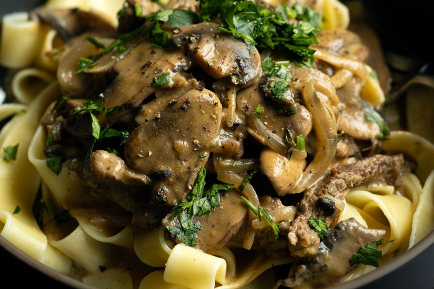 Mushroom+and+Beef+Stroganoff+%7C+Gather+%26+Feast