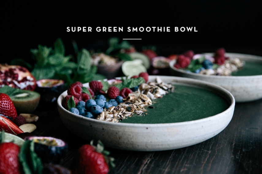 Super+Green+Smoothie+Bowl++%7C++Gather+%26+Feast