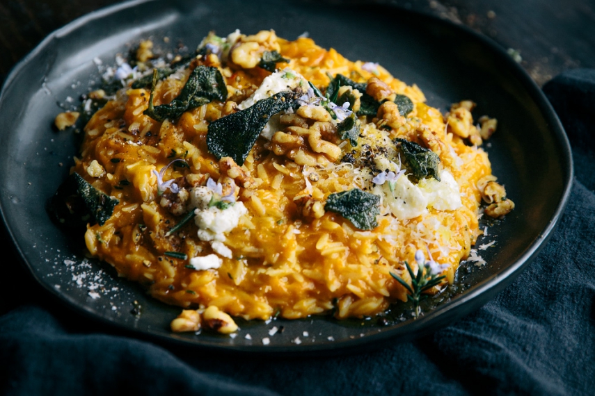 Sweet+Potato+%26+Pumpkin+Risoni+%28Orzo%29+with+Crispy+Sage+%26+Walnuts++%7C++Gather+%26+Feast