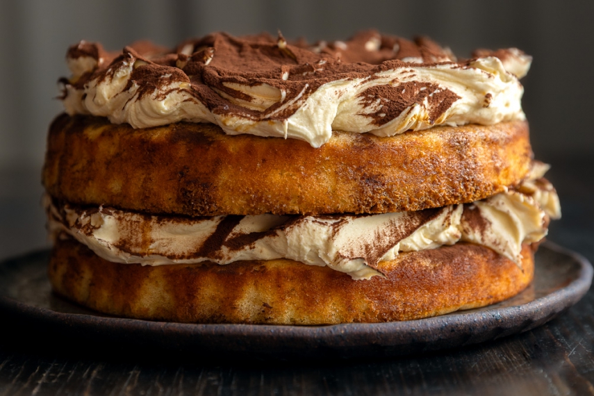 Tiramisu-ish+Layer+Cake+%7C+Gather+%26+Feast