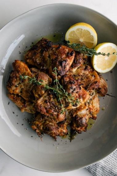 Baked Chicken with Lemon & Thyme | Gather & Feast - Recipes worth making