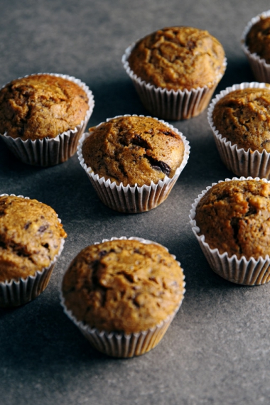 Banana+Chocolate+Chip+Muffins++%7C++Gather+%26+Feast