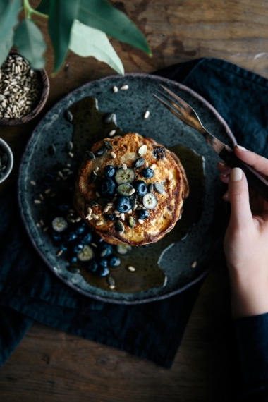 Buckwheat+Blueberry+%26+Ricotta+Hotcakes+with+Maple+%26+Seeds++%7C++Gather+%26+Feast