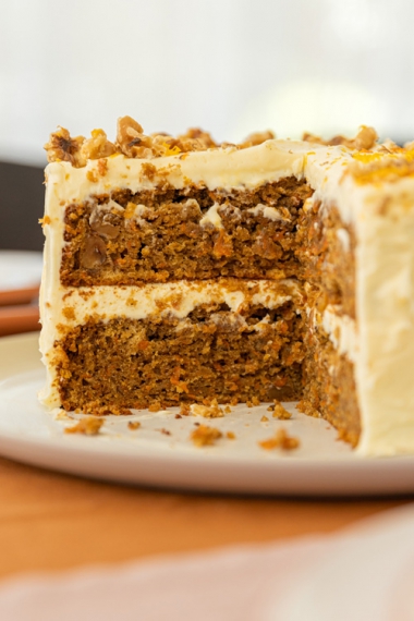 Carrot+Layer+Cake+with+Cream+Cheese+Frosting+%26+Roasted+Walnuts+%7C+Gather+%26+Feast