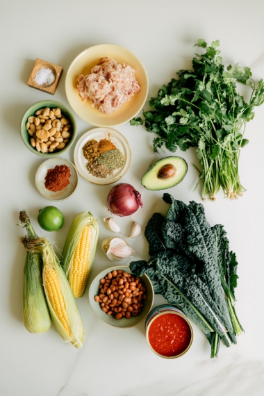 Chicken+Mexican-Style+Soup+with+a+Zingy+Coriander+Vinaigrette+%7C+Gather+%26+Feast