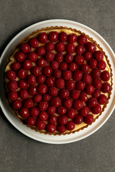 Classic+Fresh+Raspberry+%26+Custard+Tart+%7C+Gather+%26+Feast