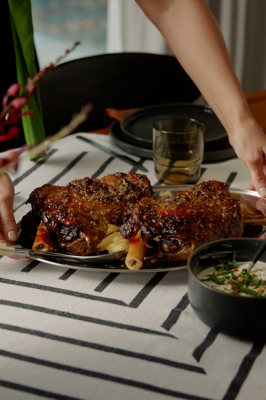 Fennel+Seed+%26+White+Wine+Slow-Cooked+Lamb+Shoulder+with+Garlic+Honey+%7C+Gather+%26+Feast