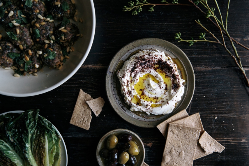 Lamb+%26+Pinenut+Koftas+with+Labneh+%26+Charred+Greens++%7C++Gather+%26+Feast