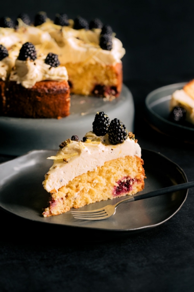 Lemon+%26+Blackberry+Cake+with+Vanilla+%26+Juniper+Frosting++%7C++Gather+%26+Feast