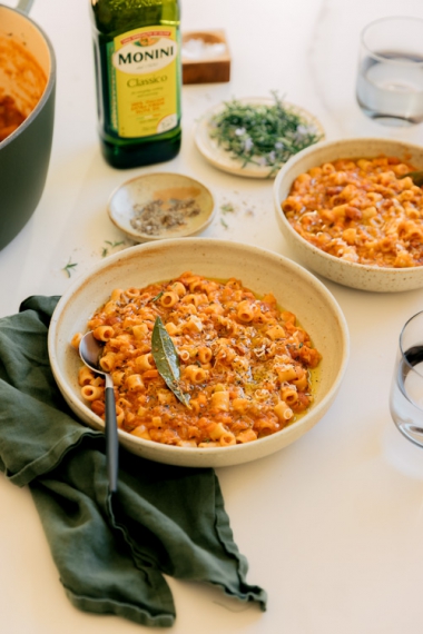 Lush+%26+Creamy+Pasta+e+Fagioli+with+Fennel++%7C++Gather+%26+Feast