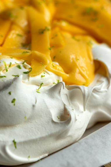 Fresh+Mango+%26+Mango+Curd+Sheet-Style+Pavlova+%7C+Gather+%26+Feast
