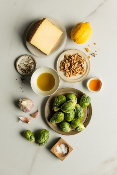 Shaved+Brussel+Sprout+%26+Walnut+Salad+with+Manchego+Olive+Oil+Dressing+%7C+Gather+%26+Feast