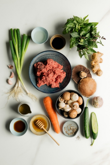 Thai+Basil+Beef+%26+Mushroom+Bowls+%7C+Gather+%26+Feast