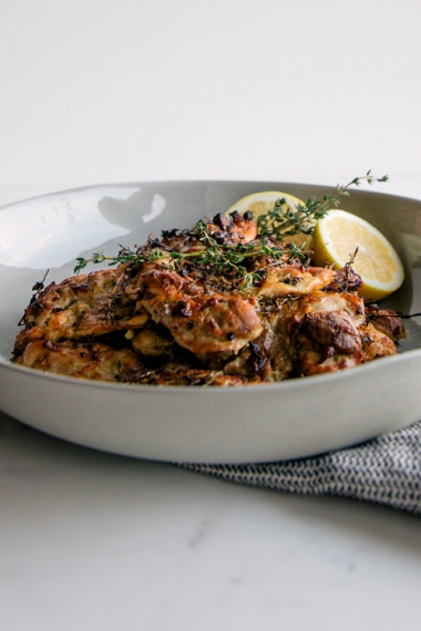 Baked Chicken with Lemon & Thyme | Gather & Feast - Recipes worth making