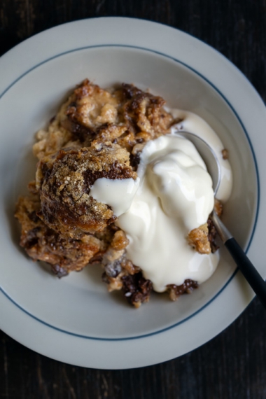 Brandy+%26+Cardamom-Spiked+Hot+Cross+Bun+Milk+Chocolate+Pudding+%7C+Gather+%26+Feast